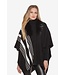 Linda Richards Racing Stripe Cashmere Blend & Fox Cape