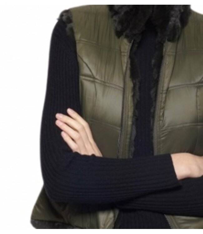 Linda Richards Genuine Rex Rabbit Reversible Vest