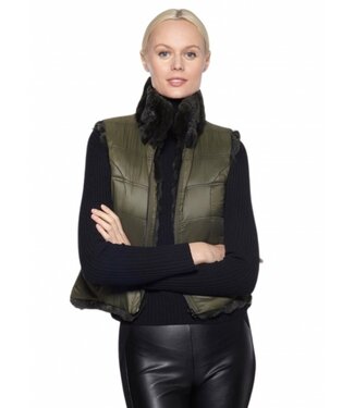 Linda Richards Genuine Rex Rabbit Reversible Vest