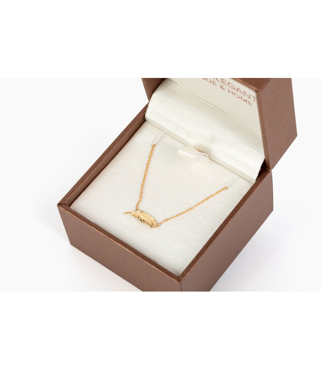 Simply Elegant Boutique Feather Charm Necklace 0.03 CTW - 14KT