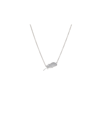 Simply Elegant Boutique Feather Charm Necklace 0.03 CTW - 14KT