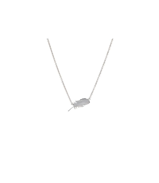 Simply Elegant Boutique Feather Charm Necklace 0.03 CTW - 14KT
