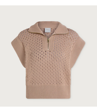 Varley Gaines Half Zip Knit Light Taupe