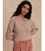 Varley Kennings Half Button Knit Ginger Rose Fleck