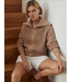 Varley Eloise Full Zip Knit Warm Taupe
