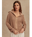 Varley Eloise Full Zip Knit Warm Taupe