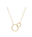 Large Circle Duo Gold Filled Necklace