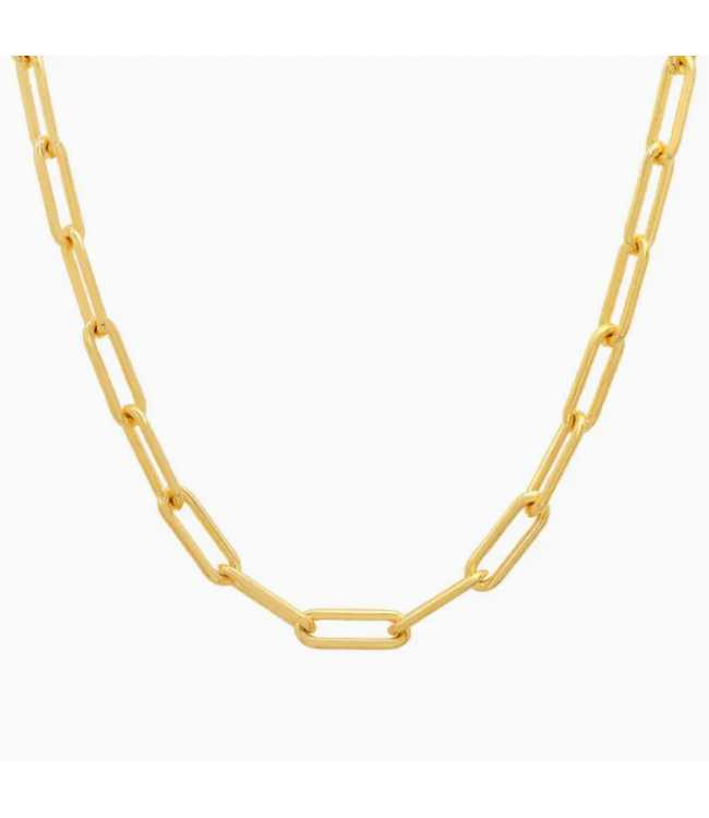 Jen Hansen Demi-Fine Thick Paperclip Chain Gold