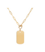 Medium Dog Tag Toggle Gold Filled Necklace