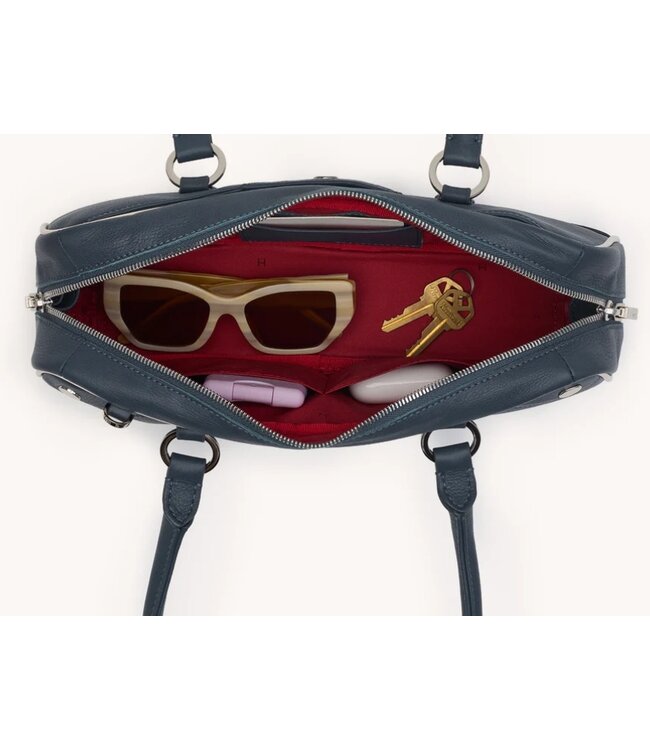 Hammitt Meredith Handbag Small - Nautical Navy Silver