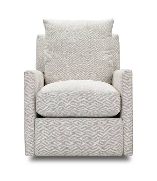 Rowe Furniture by Robin Bruce Lilah Manual Recliner - 11955-89 Tan/Grey Stripe