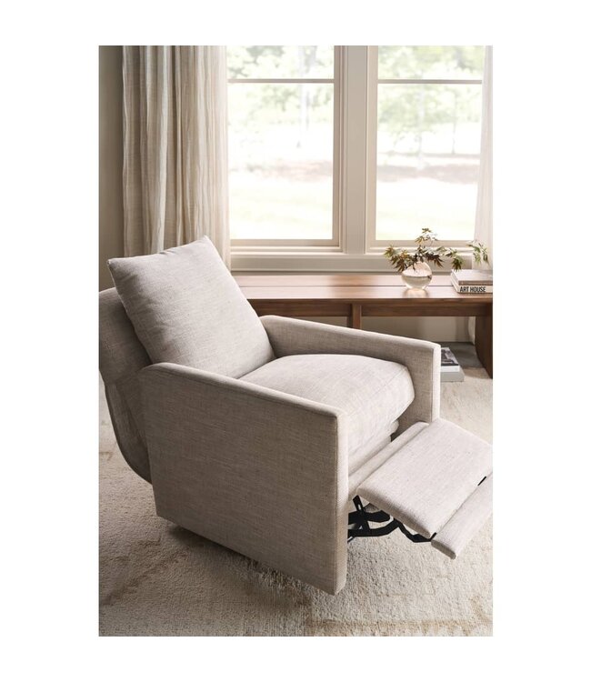 Rowe Furniture by Robin Bruce Lilah Manual Recliner - 11955-89 Tan/Grey Stripe