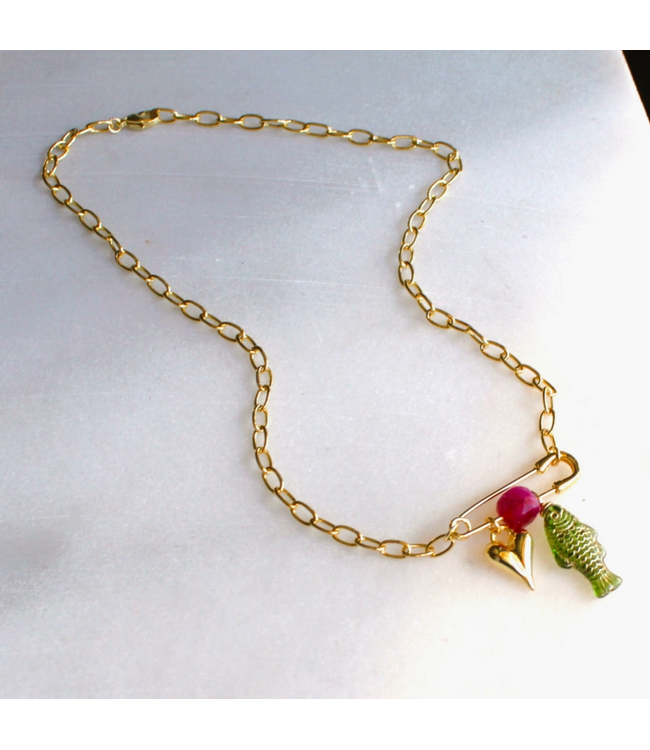 Desert Talisman Charm Necklace 16'