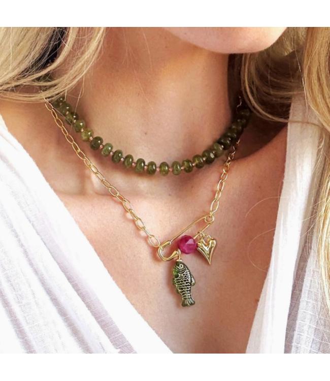 Desert Talisman Charm Necklace 16'