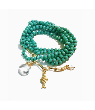 Fish Charm Wrap Bracelet