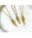 Gold Fish Pendant Necklace Alma 18'