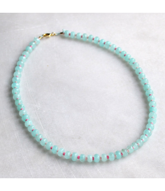 Boardwalk Stone Candy Necklace Aqua