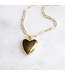Large Puffy Heart Pendant Necklace 30'