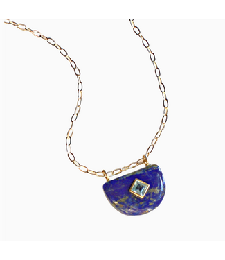 Luna Lapis Necklace 16'