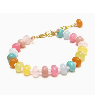 Pastel Stone Candy Beaded Bracelet