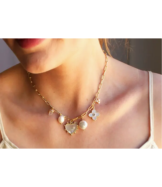 Pearl Charm Necklace