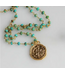 Taryn Turquoise Rosary Necklace 18'
