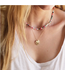 Unity Beaded Necklace - Navy, Green & Pink 16'