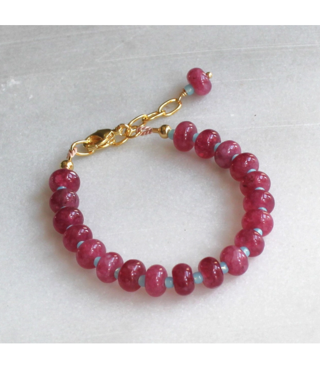 Willow Beaded Stone Candy Bracelet