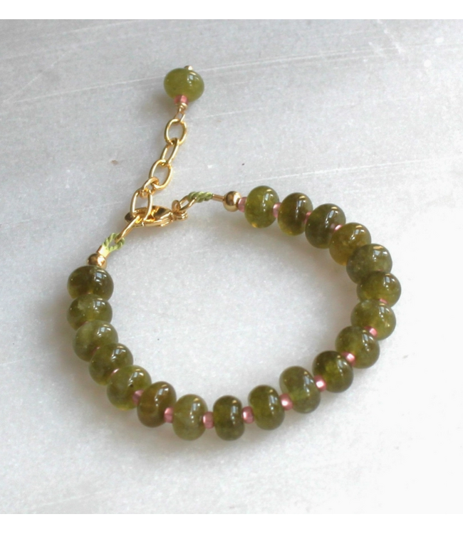 Willow Beaded Stone Candy Bracelet