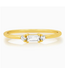 Jen Hansen Demi-Fine Clear Baguette Ring Gold