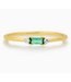 Jen Hansen Demi-Fine Green Baguette Ring Gold