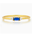 Jen Hansen Demi-Fine Blue Baguette Ring Gold