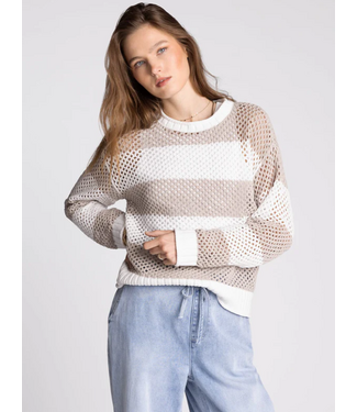 Floriana Sweater Cream/Tan Stripe