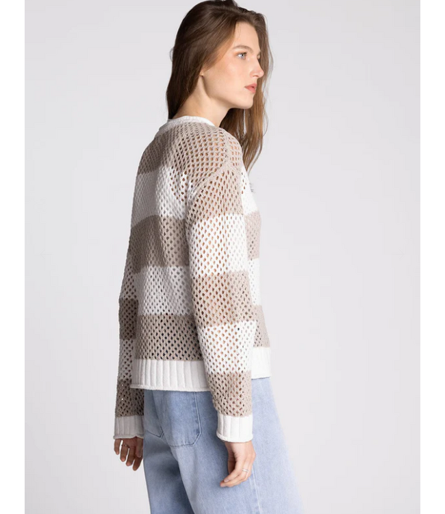 Floriana Sweater Cream/Tan Stripe