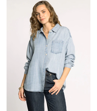 Helena Shirt Blue Stripe Denim