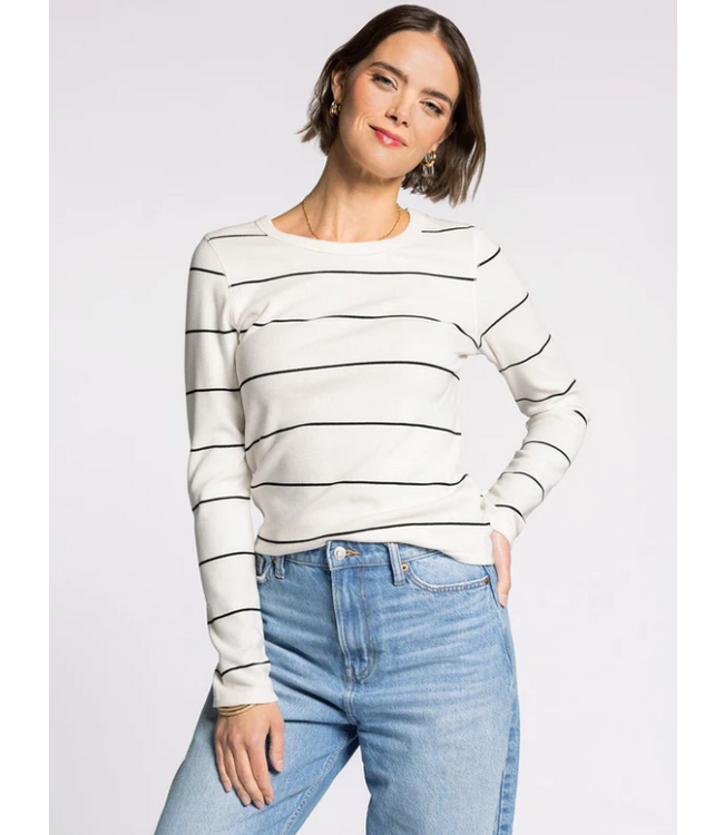 Alder Top Black Stripe