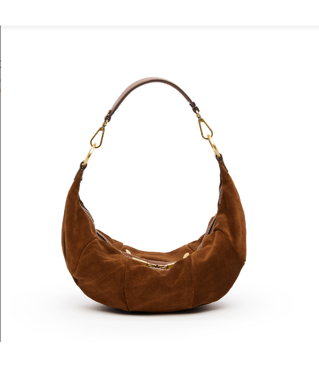 Hammitt Erica MED Cinnamon Suede/Antique Gold