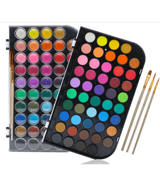 36 Watercolor Paint Set w/ 3 Brushes