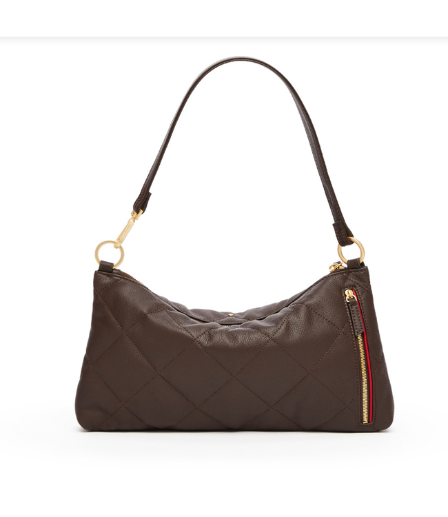 Hammitt Kyle MED Quilted Espresso/Brushed Gold