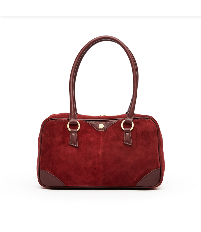 Hammitt Meredith MED Cherrywood Suede/Brushed Gold