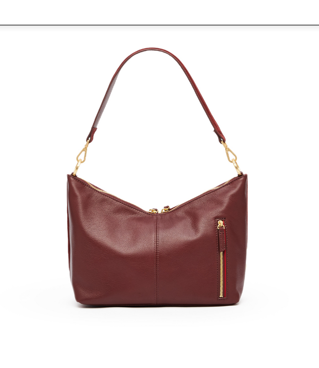 Hammitt Grace MED Cherrywood Suede/Brushed Gold