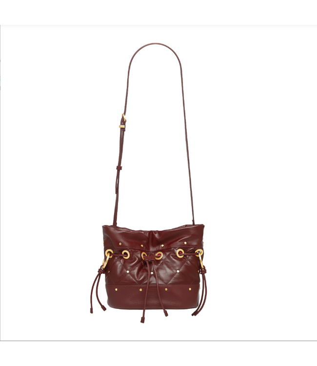 Hammitt Gianna SML Quilted Cherrywood/Brushed Gold