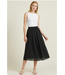 Polka Dot Midi Skirt Black