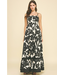 Floral Tiered Maxi Dress Black