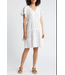 Camila Double Cloth Dress White