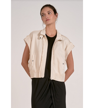 Elan Zipper Vest Stone