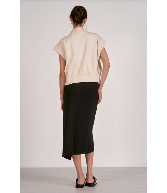 Elan Zipper Vest Stone