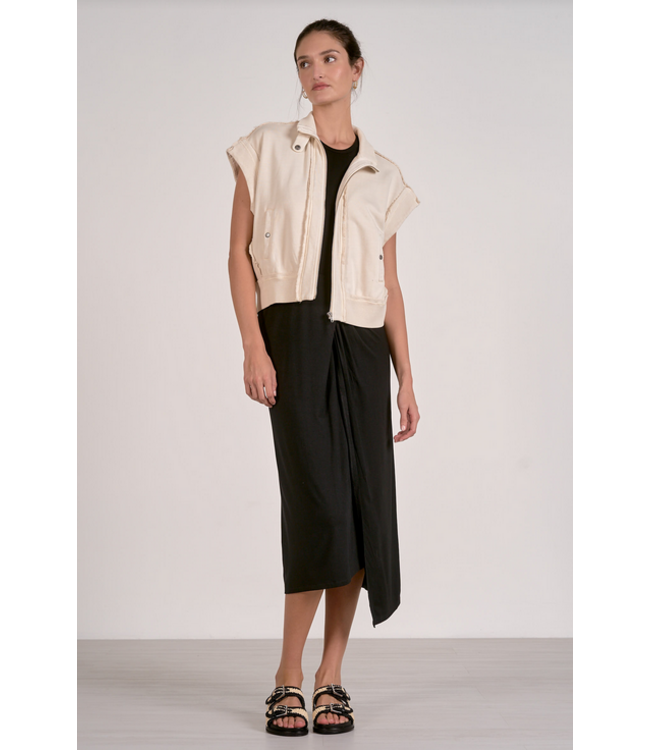 Elan Zipper Vest Stone