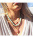 Elle Stone Heart Necklace Aqua