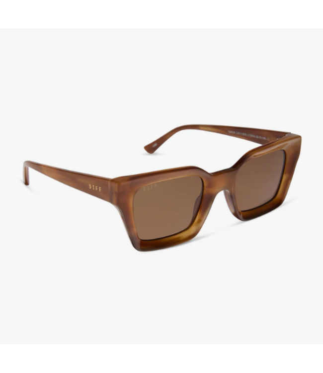 Diff Eyewear Greer Tawny Tort & Brn Sunglasses